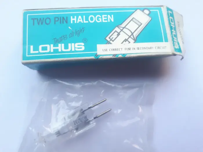 لامپ هالوژن 24 ولت 100 وات Lohuis با دو پین و نور قوی صنعتی